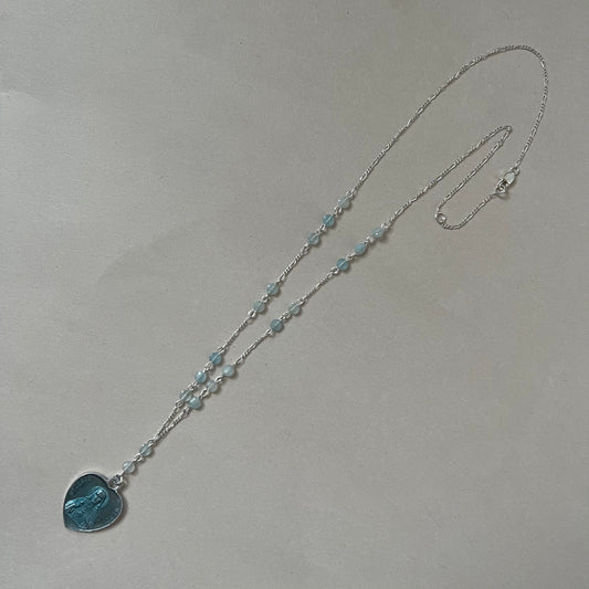 blue icon necklace