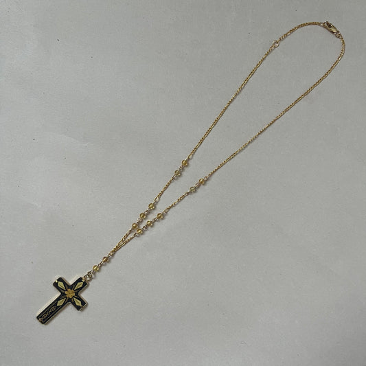 golden cross necklace