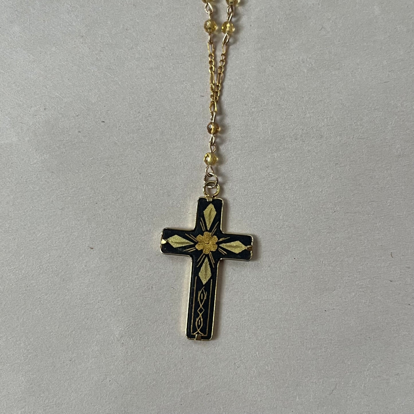 golden cross necklace