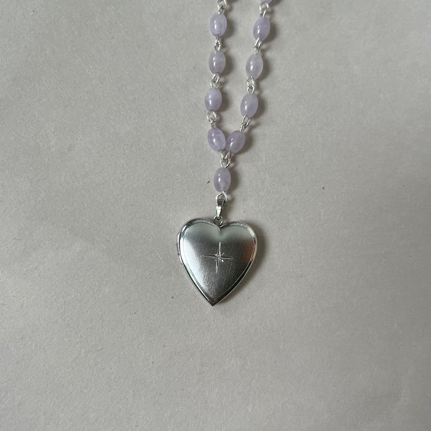 amethyst locket necklace