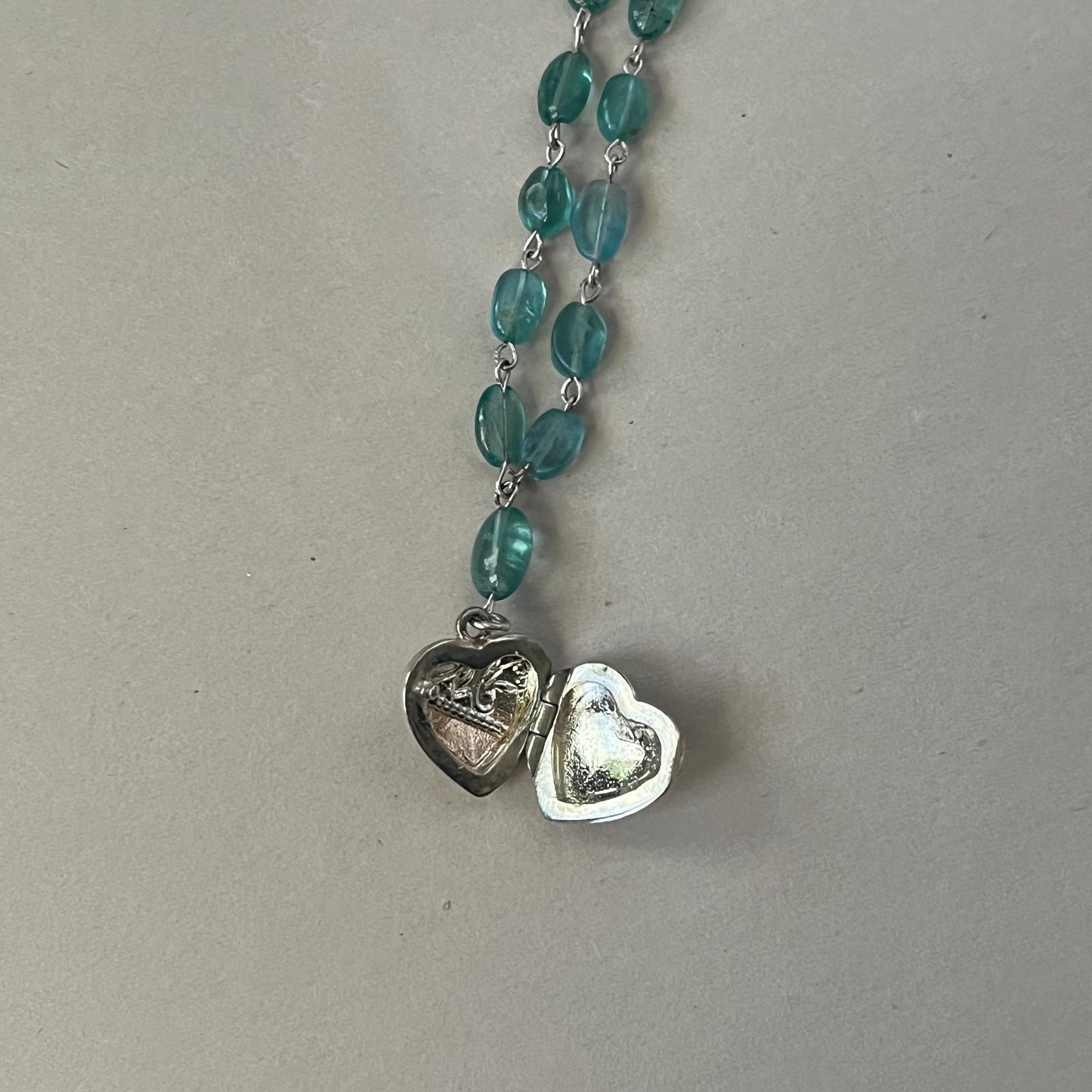 aquamarine heart necklace