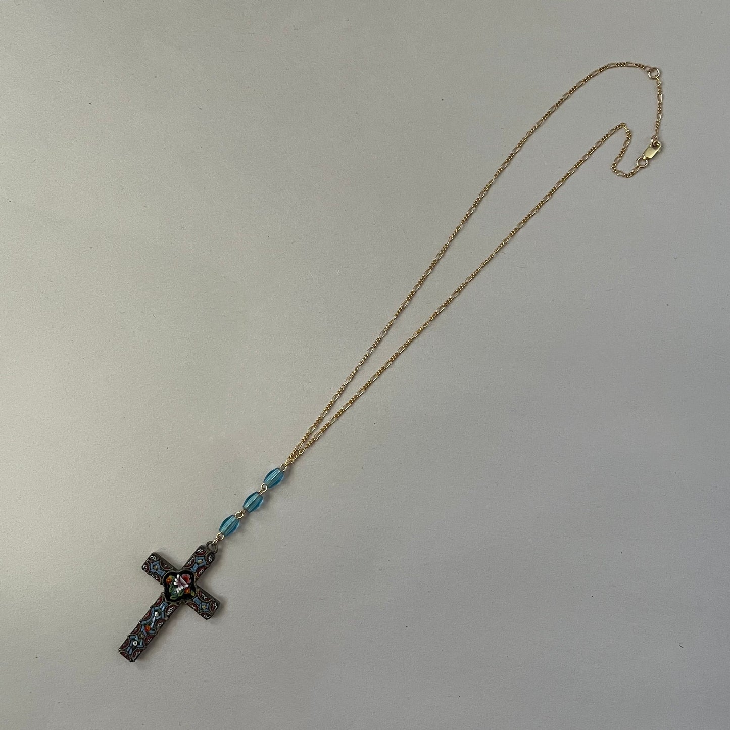 mosaic cross necklace