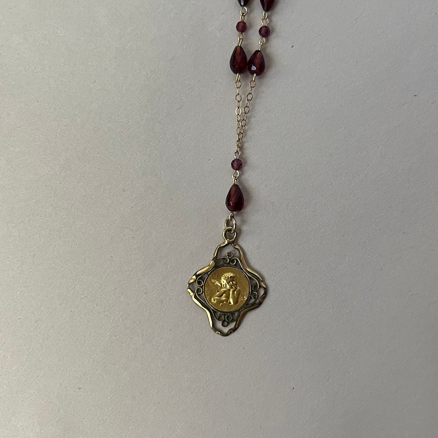 angel carnelian necklace