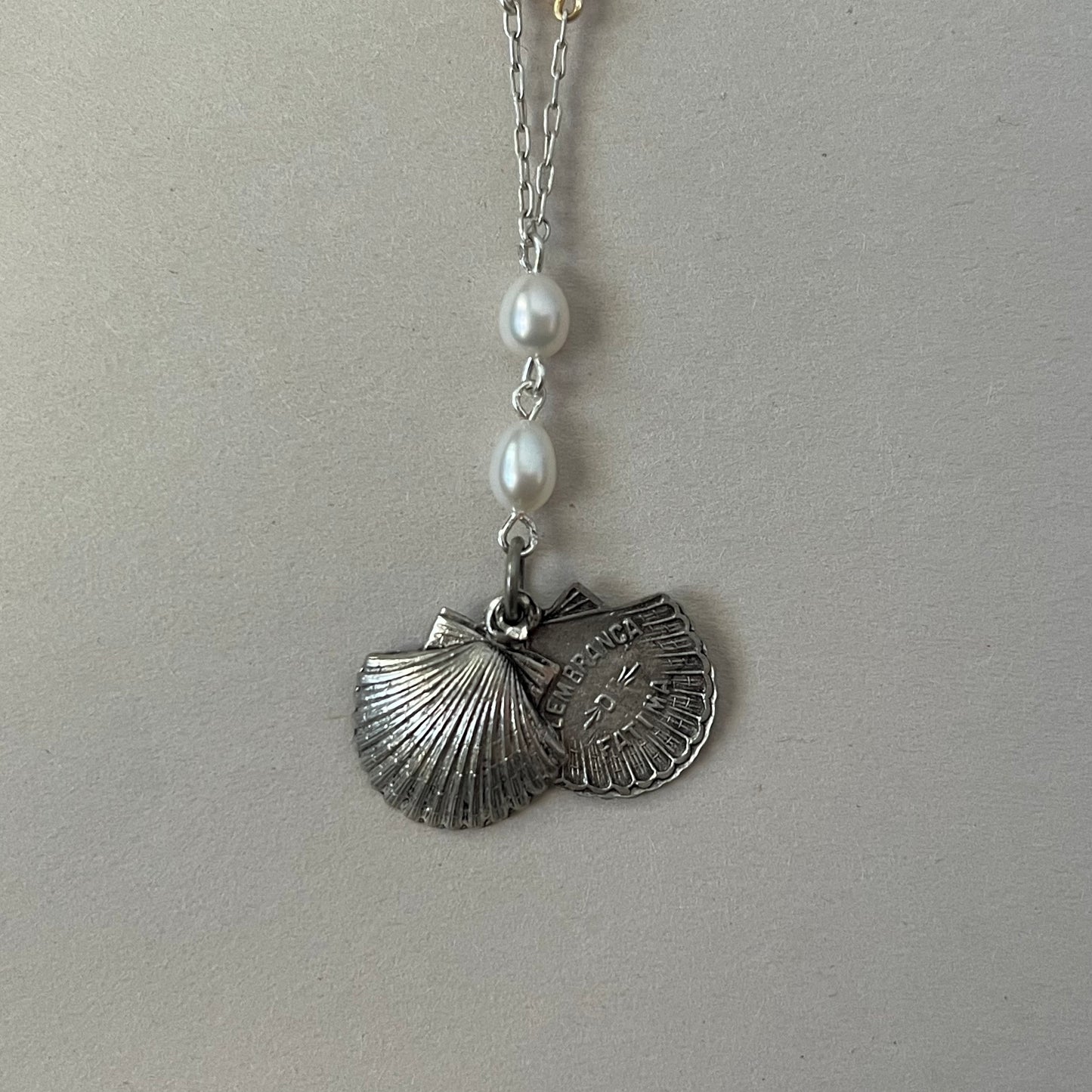 shell locket necklace