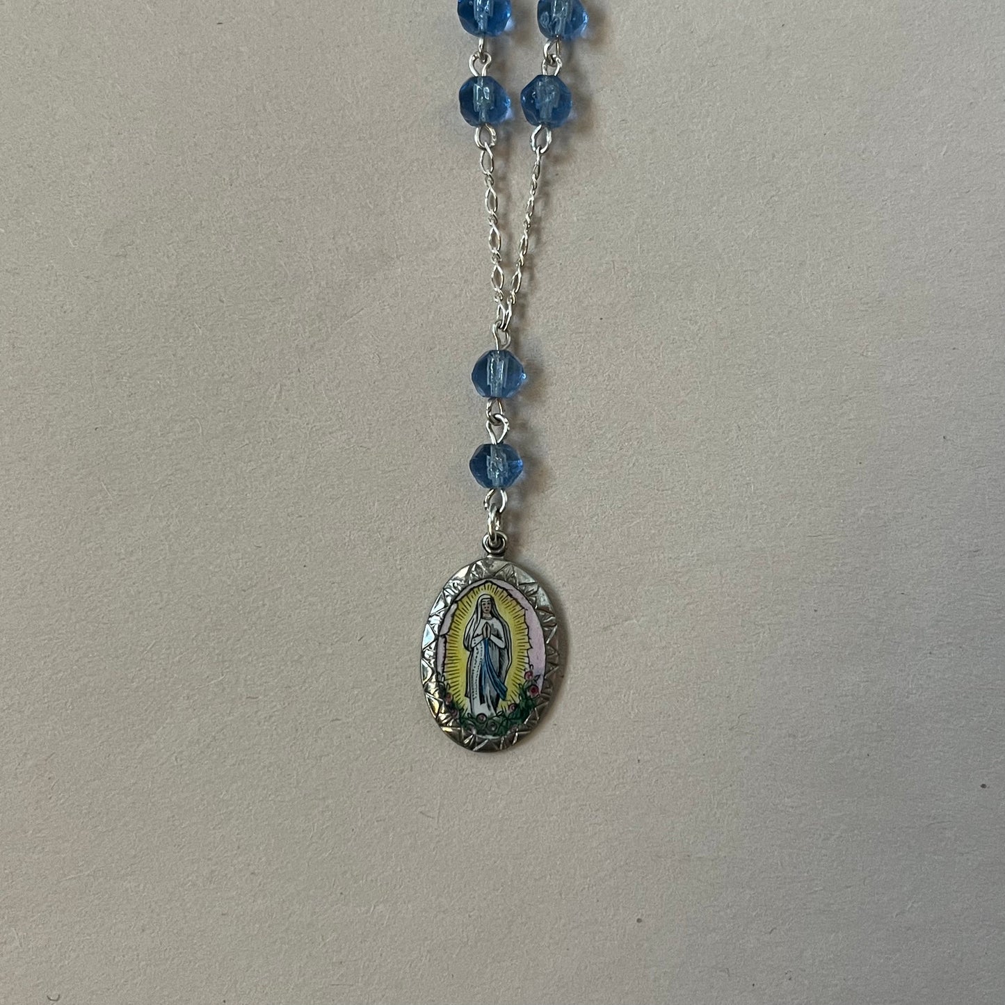 painted mary necklace