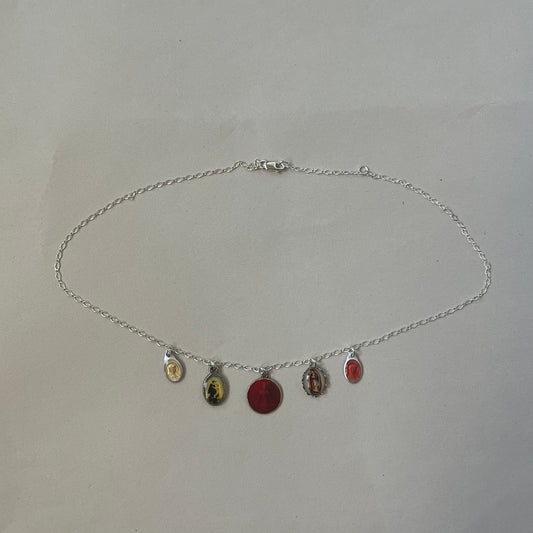 red droplet necklace