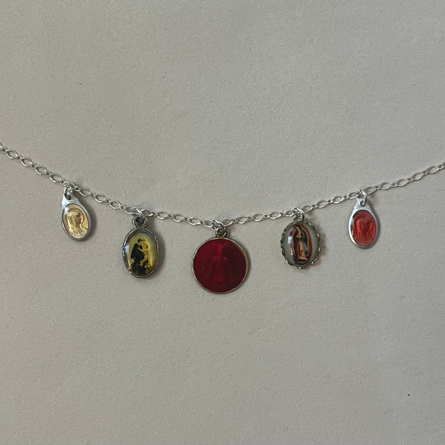 red droplet necklace