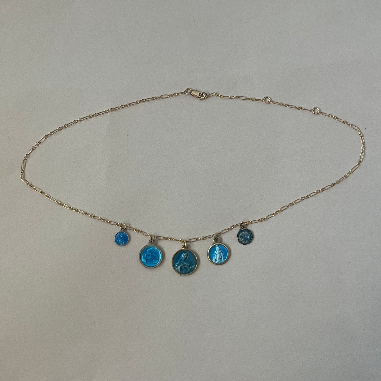 droplet blue necklace