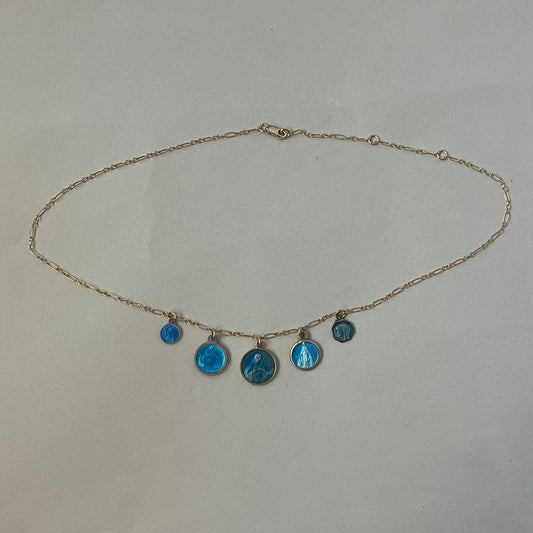 droplet blue necklace