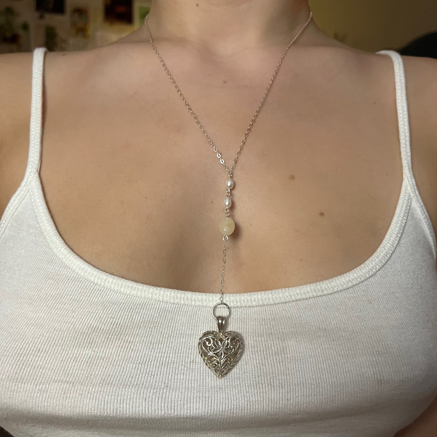 heart cage necklace