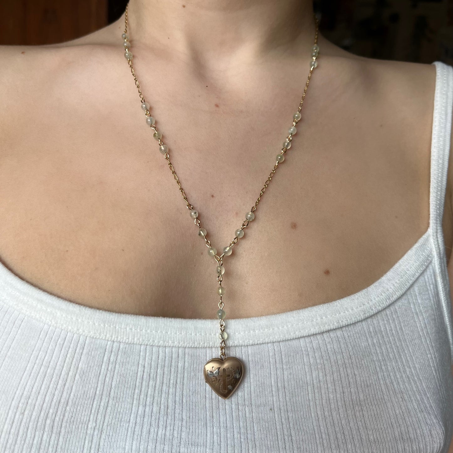 cross heart necklace