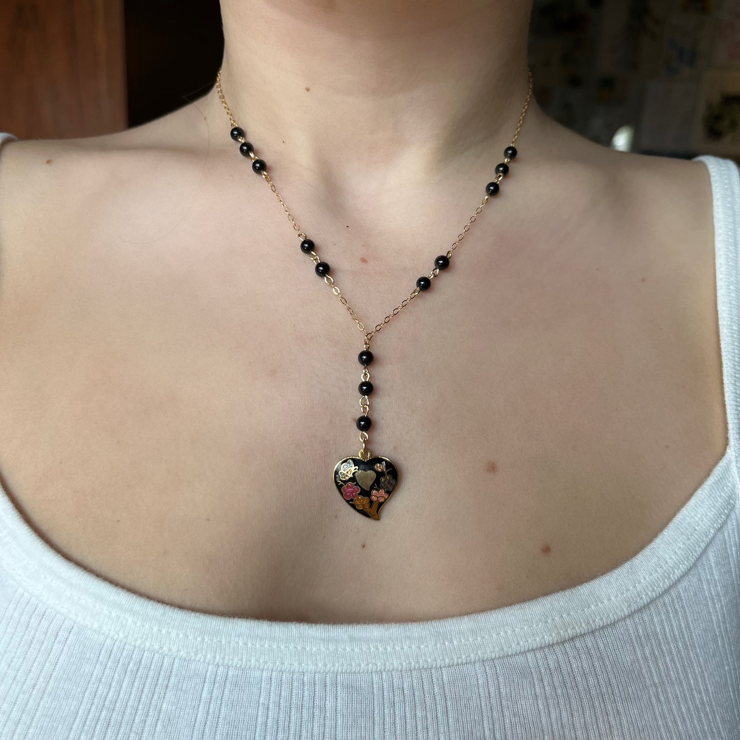 black heart necklace