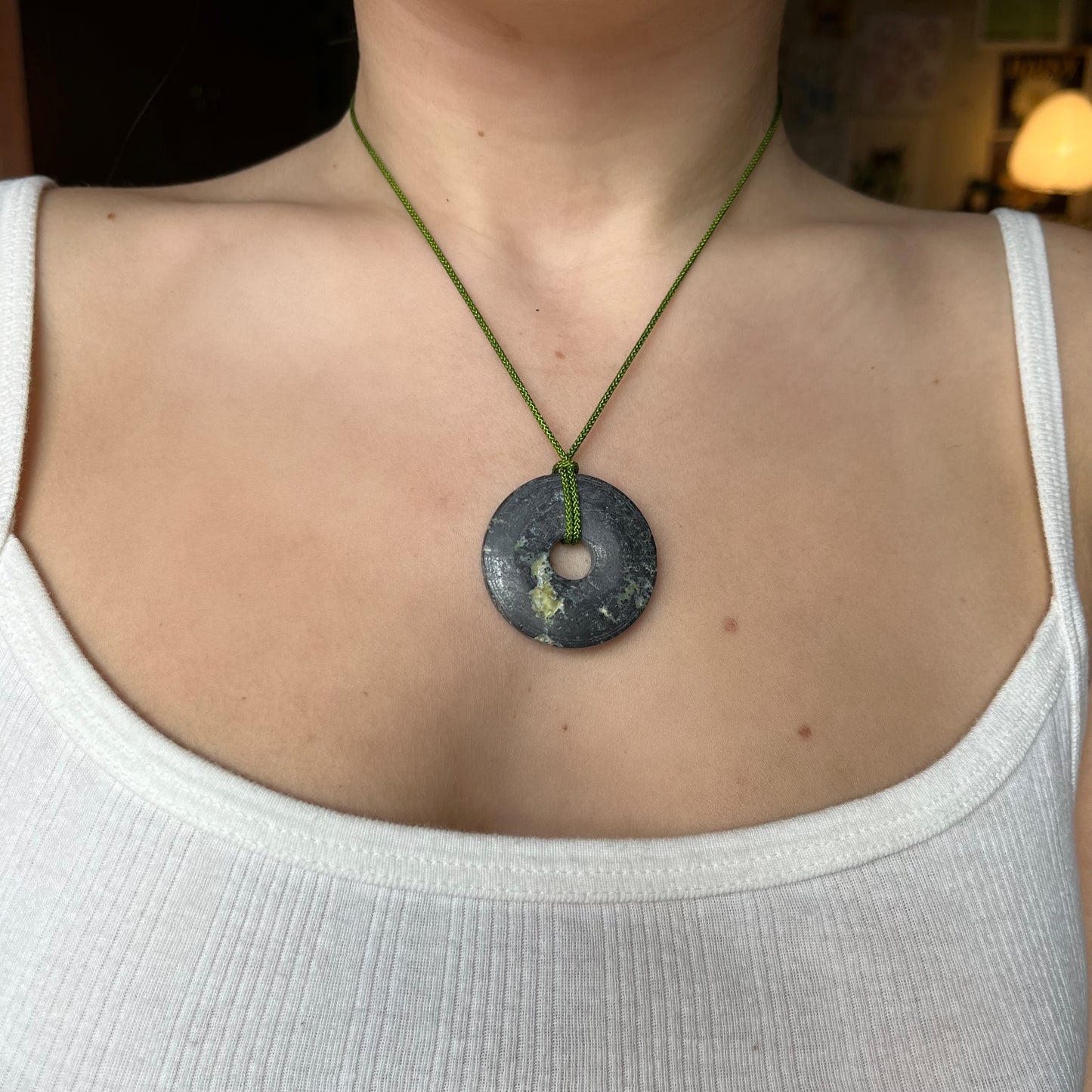 green stone necklace