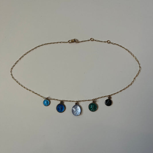 blue droplet necklace