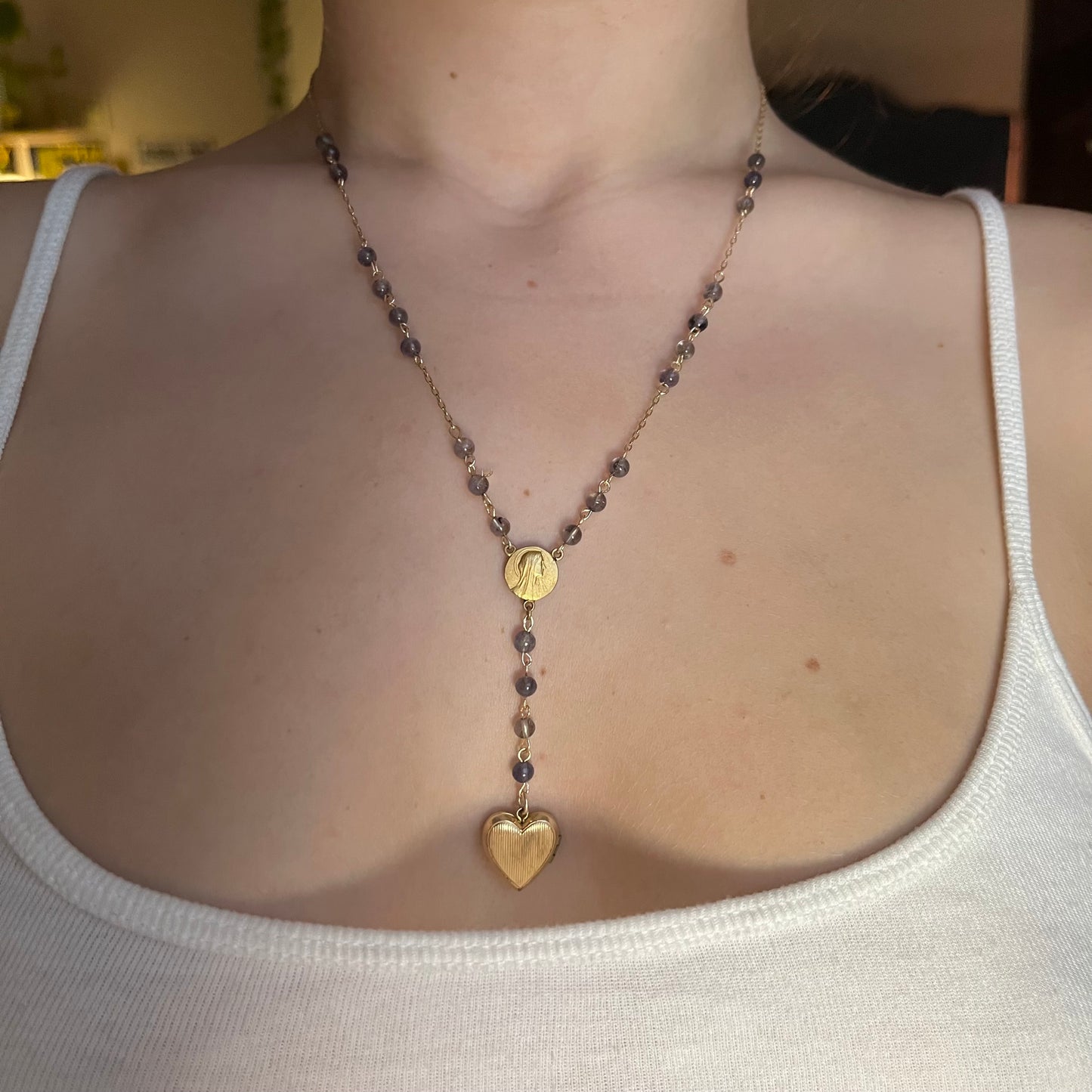 golden heart necklace