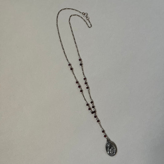 silver carnelian necklace